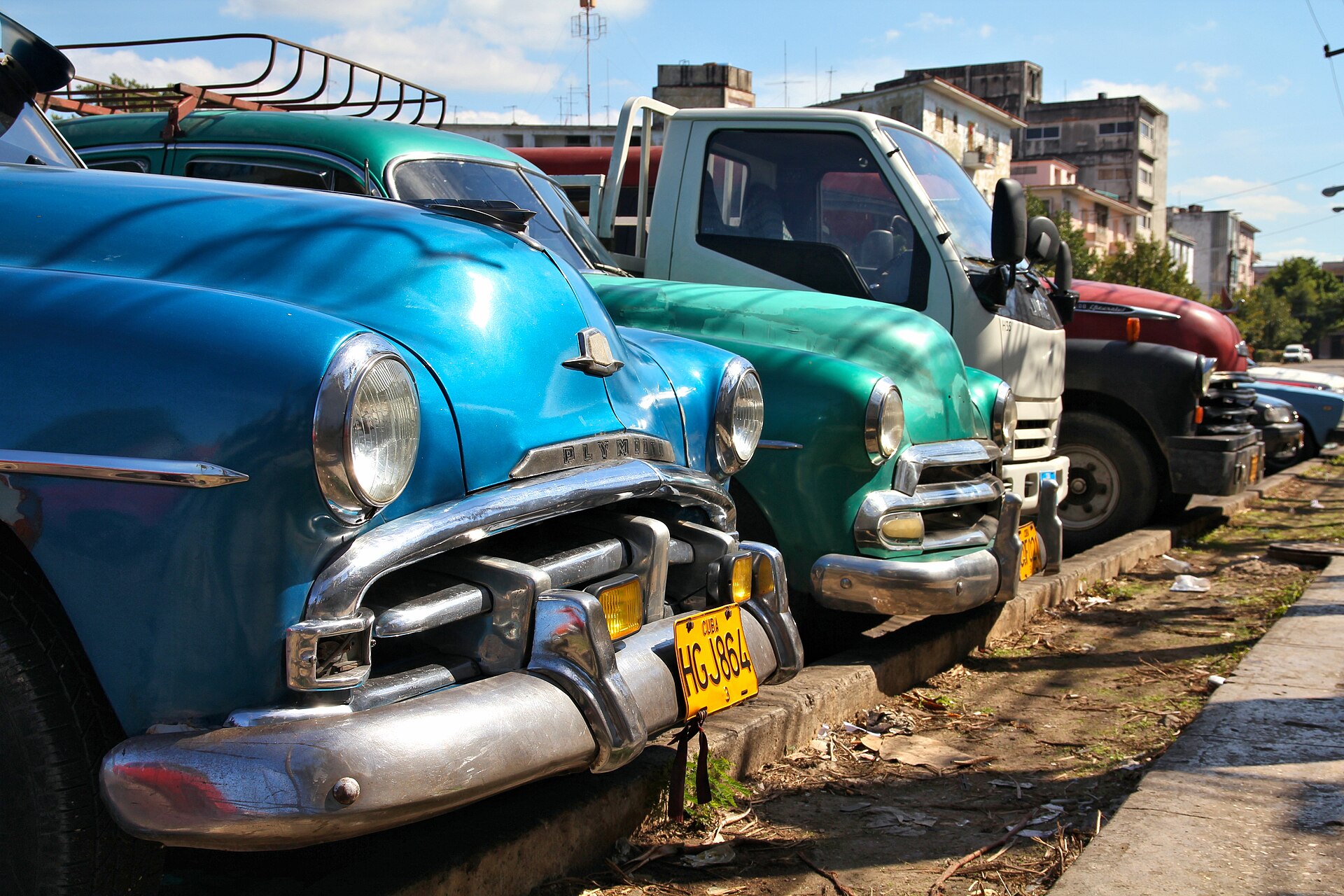 Coches clásicos en La Habana